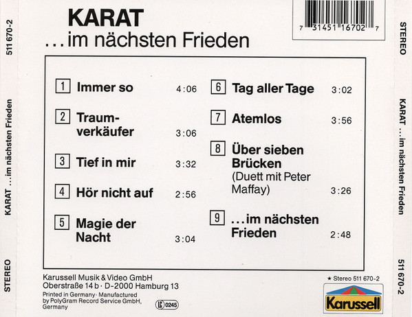 ...Im Nächsten Frieden - KARAT (CD)
