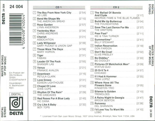The Heroes Of Pop Music - 32 Masterworks Of Pop Music - DIVERSE (CD)
