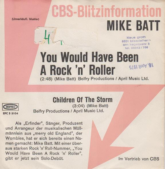You Would Have Been A Rock 'N' Roller - BATT, MIKE