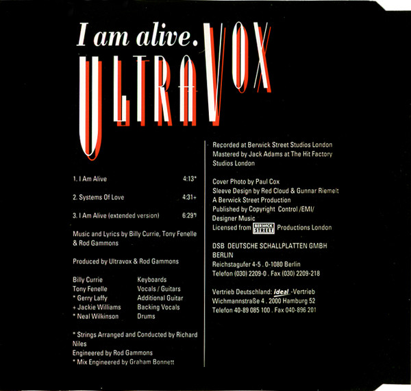 I Am Alive - ULTRAVOX (CD)