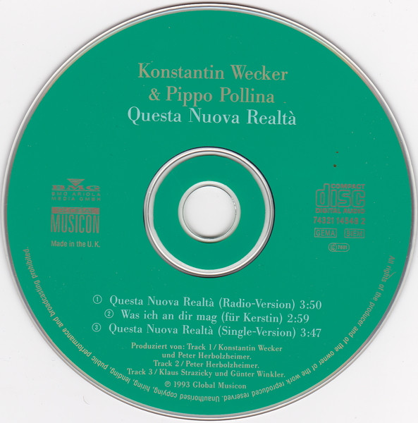 Questa Nuova Realtà - WECKER, KONSTANTIN/ POLLINA, PIPPO (CD)