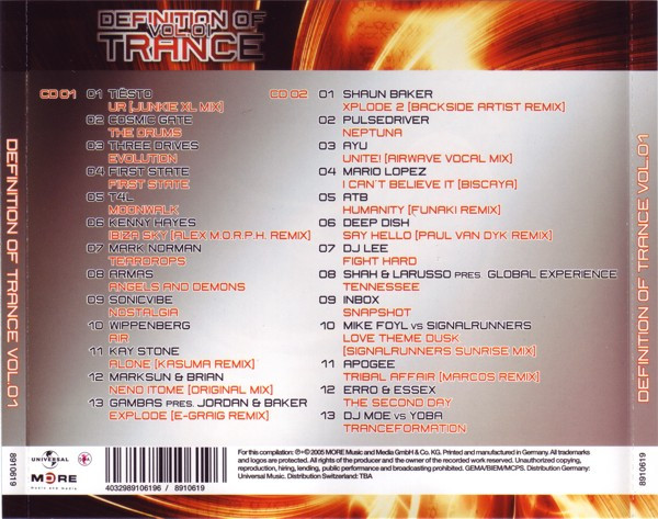 Definition Of Trance Vol.01 - DIVERSE (CD)